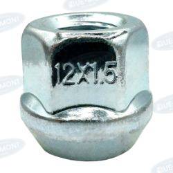 Noix chromée ouverte style bulge (12 mm x 1.50 - l. 20 mm - hex 3/4